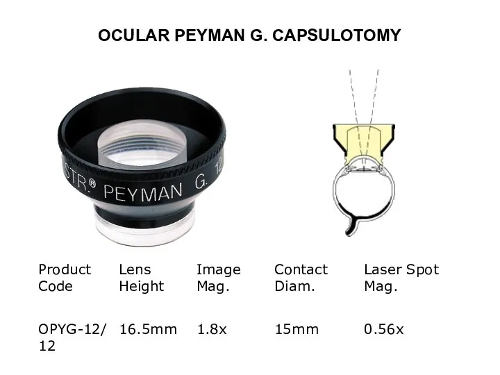 OCULAR PEYMAN G. CAPSULOTOMY