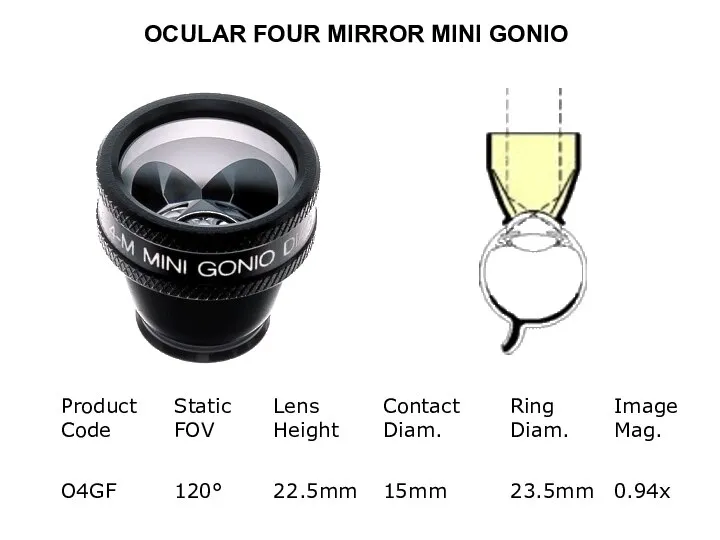 OCULAR FOUR MIRROR MINI GONIO