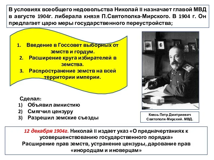 В условиях всеобщего недовольства Николай II назначает главой МВД в августе