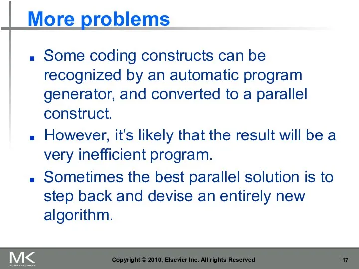 More problems Some coding constructs can be recognized by an automatic