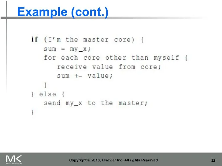 Example (cont.) Copyright © 2010, Elsevier Inc. All rights Reserved