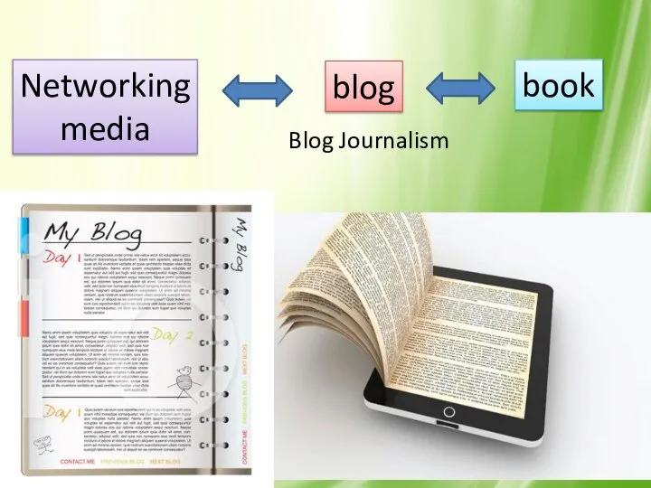 Networking media blog book Blog Journalism