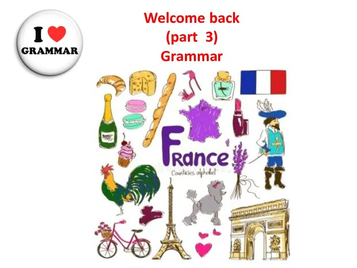 Welcome back (part 3) Grammar