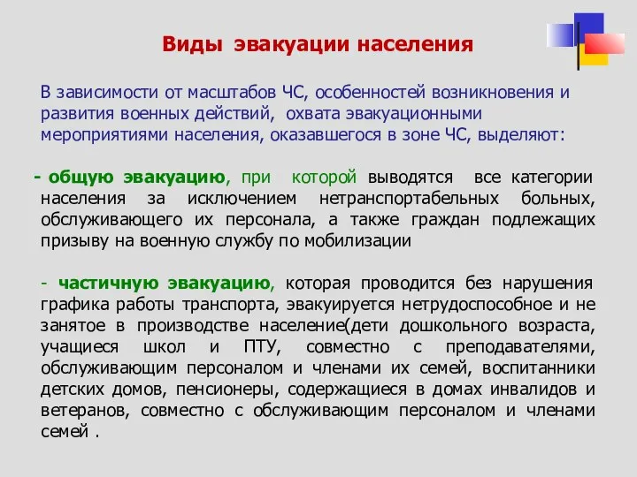 Частичная эвакуация проводится