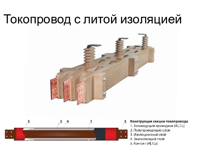 Токопровод с литой изоляцией