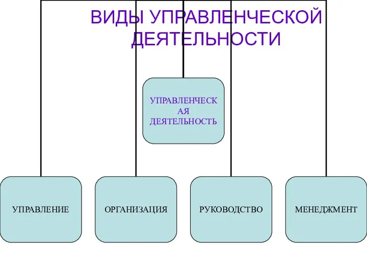 ВИДЫ УПРАВЛЕНЧЕСКОЙ ДЕЯТЕЛЬНОСТИ