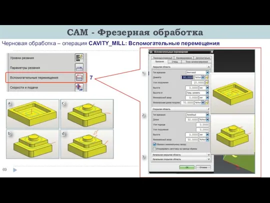 CAM - Фрезерная обработка Черновая обработка – операция CAVITY_MILL: Вспомогательные перемещения 7