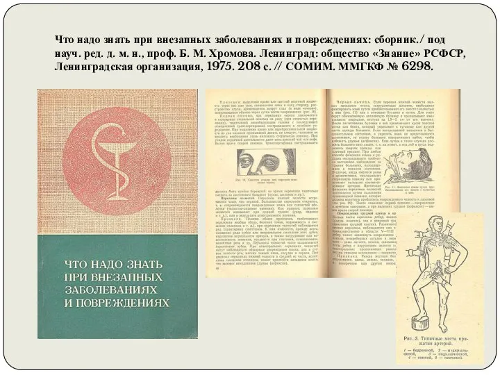 Что надо знать при внезапных заболеваниях и повреждениях: сборник./ под науч.