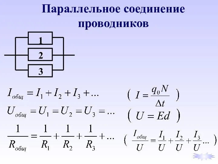 Параллельное соединение проводников