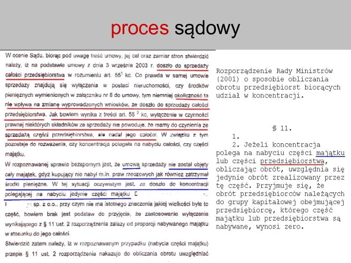 proces sądowy