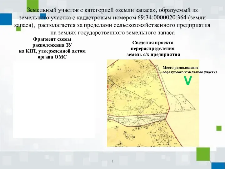 Земельный участок с категорией «земли запаса», образуемый из земельного участка с