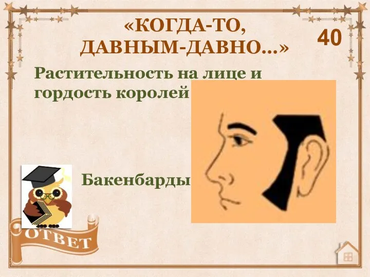 Растительность на лице и гордость королей Бародии. «КОГДА-ТО, ДАВНЫМ-ДАВНО…» 40 Бакенбарды.