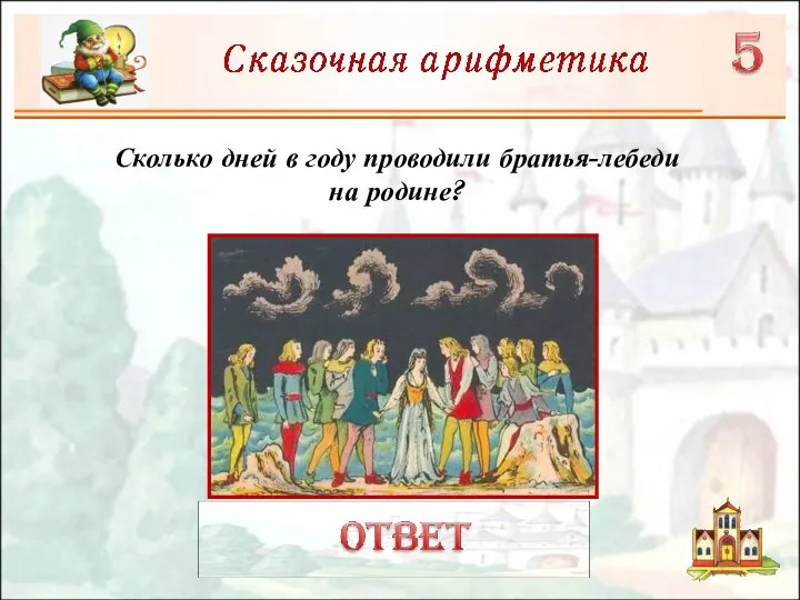 Сколько дней в году проводили братья-лебеди на родине?