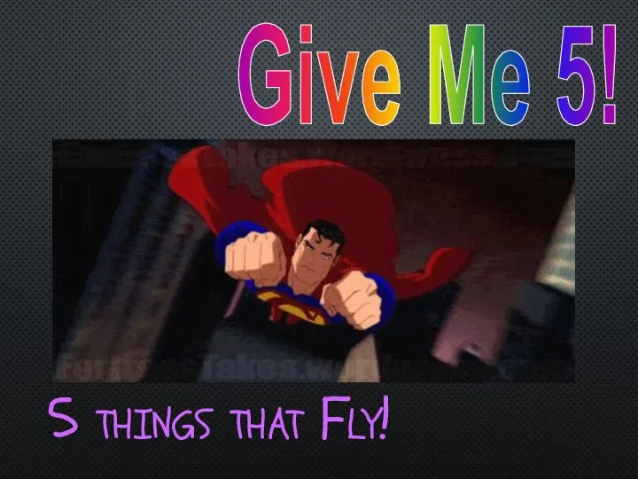 5 things that Fly! Give Me 5!