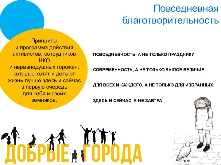 Повседневная благотворительность ПОВСЕДНЕВНОСТЬ, А НЕ ТОЛЬКО ПРАЗДНИКИ СОВРЕМЕННОСТЬ, А НЕ ТОЛЬКО