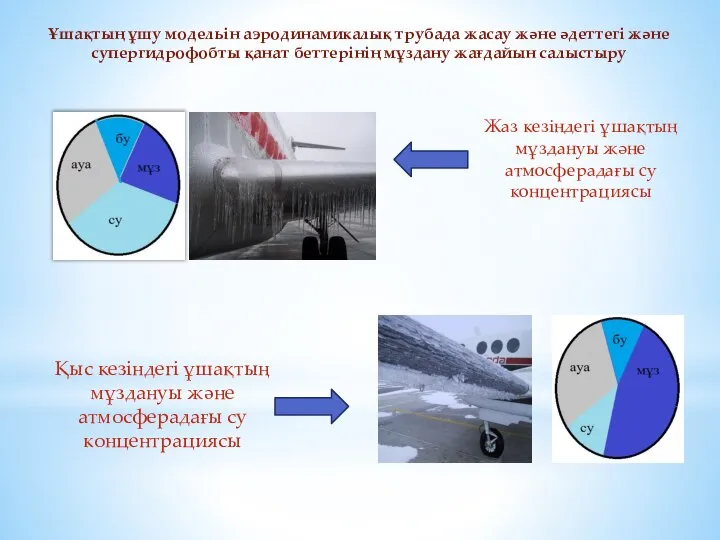 Ұшақтың ұшу модельін аэродинамикалық трубада жасау және әдеттегі және супергидрофобты қанат