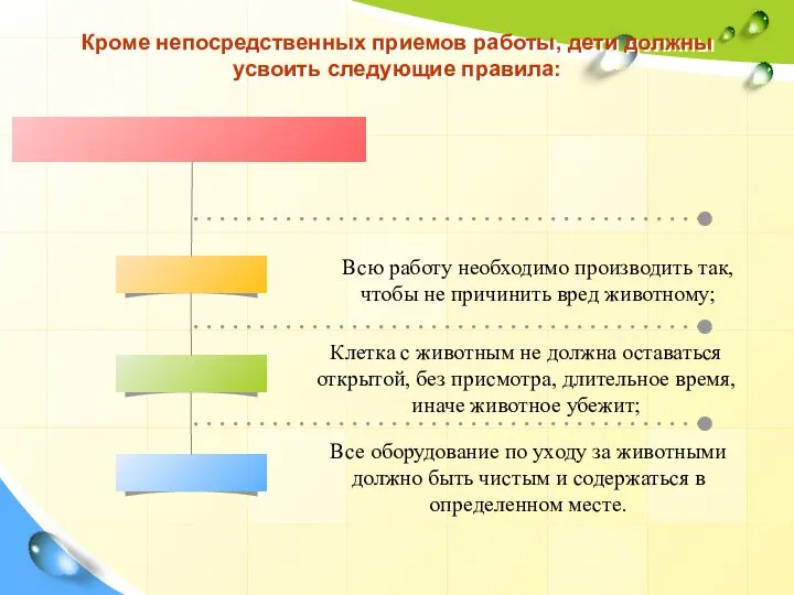 Всю работу необходимо производить так, чтобы не причинить вред животному; Клетка