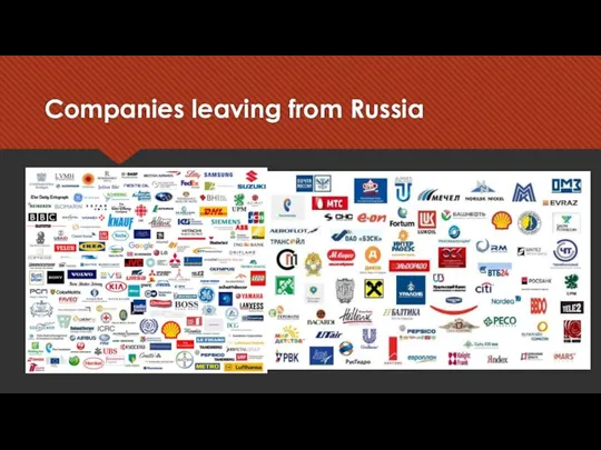 Companies leaving from Russia
