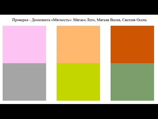 Проверка - Доминанта «Мягкость»: Мягкое Лето, Мягкая Весна, Светлая Осень