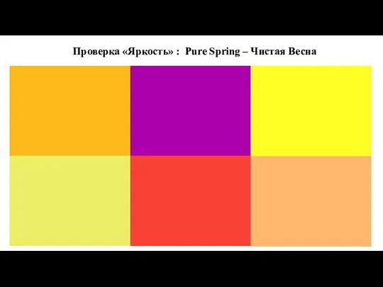 Проверка «Яркость» : Pure Spring – Чистая Весна