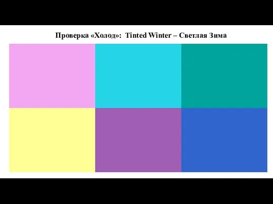 Проверка «Холод»: Tinted Winter – Светлая Зима