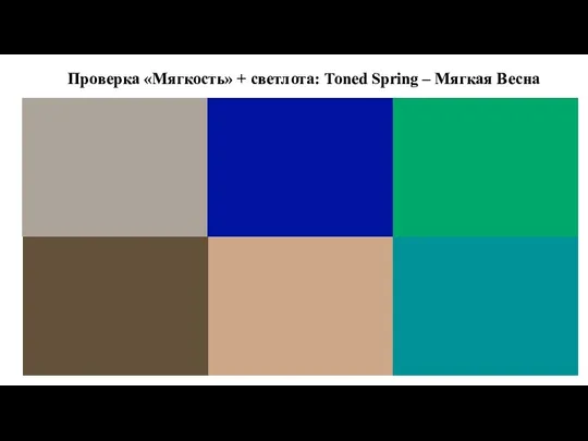 Проверка «Мягкость» + светлота: Toned Spring – Мягкая Весна