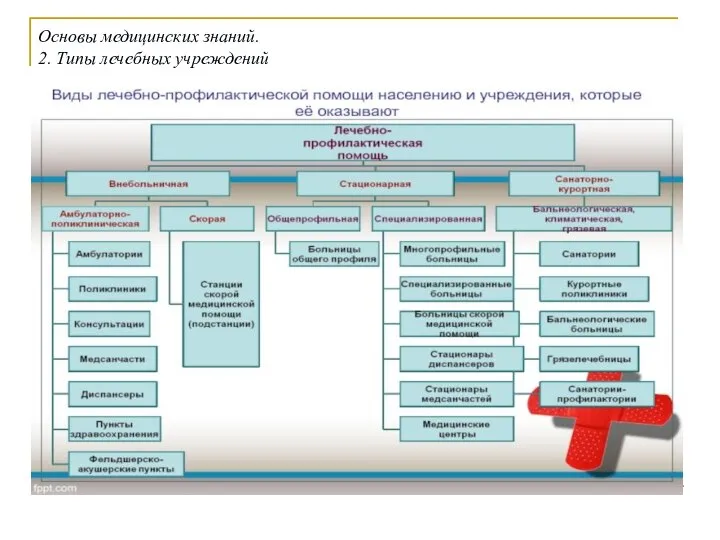 Основы медицинских знаний. 2. Типы лечебных учреждений