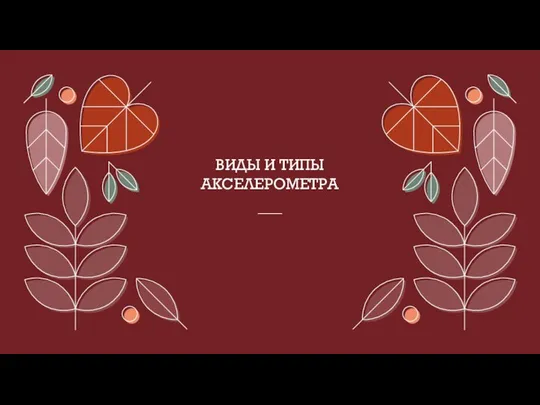 ВИДЫ И ТИПЫ АКСЕЛЕРОМЕТРА