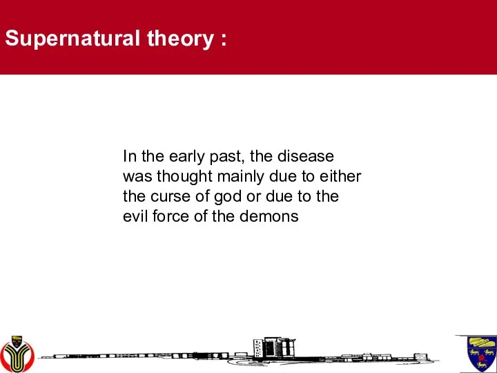 Supernatural theory : In the early past, the disease was thought