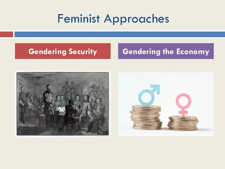 Feminist Approaches Gendering Security Gendering the Economy