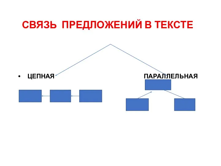 СВЯЗЬ ПРЕДЛОЖЕНИЙ В ТЕКСТЕ ЦЕПНАЯ ПАРАЛЛЕЛЬНАЯ