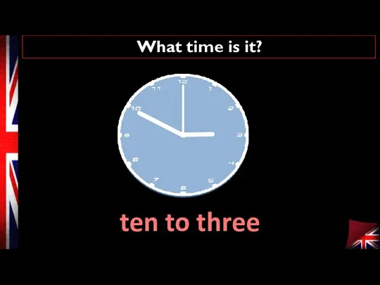 What time is it? ten to three