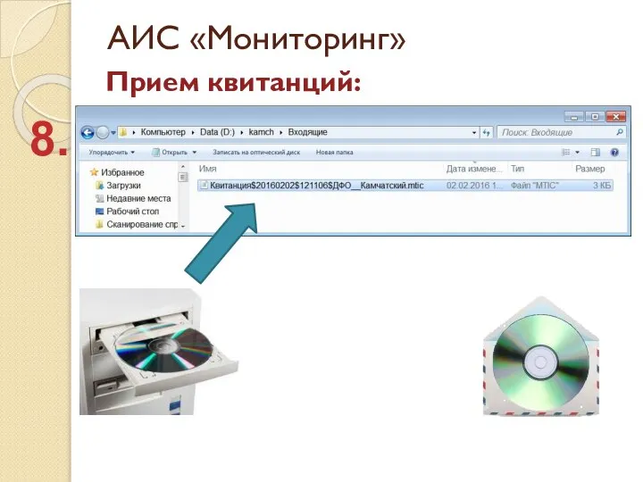 АИС «Мониторинг» Прием квитанций: 8.