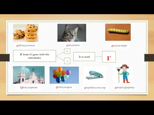 If letter G goes with the consonant. l r It is