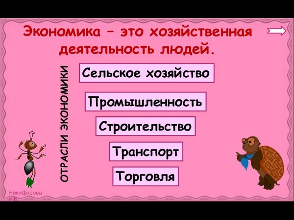 Экономика – это хозяйственная деятельность людей. Сельское хозяйство Промышленность Строительство Транспорт Торговля ОТРАСЛИ ЭКОНОМИКИ