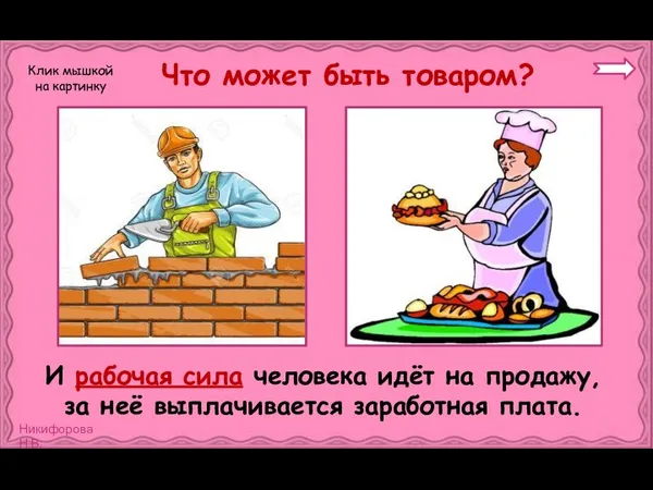 Что может быть товаром? И рабочая сила человека идёт на продажу,