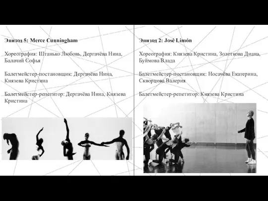 Эпизод 5: Merce Cunningham Хореография: Штанько Любовь, Дергачёва Нина, Балачий Софья