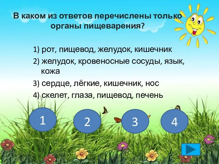 В каком из ответов перечислены только органы пищеварения? 1) рот, пищевод,