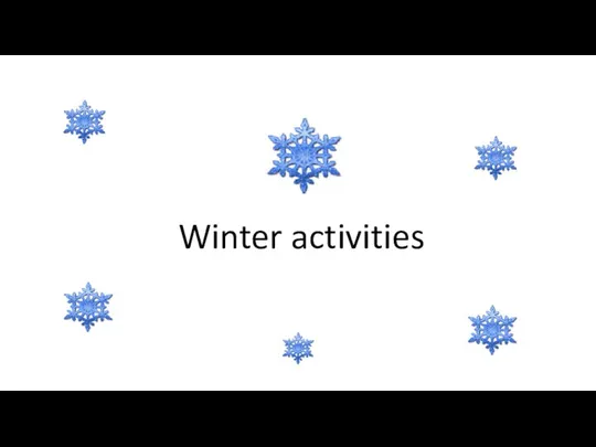 Winter activities