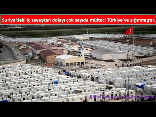 Kilis Öncüpınar Mülteci Kampı Suriye’deki iç savaştan dolayı çok sayıda mülteci Türkiye’ye sığınmıştır.