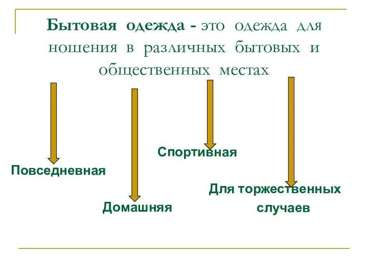 Бытовая одежда - это одежда для ношения в различных бытовых и