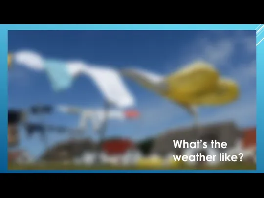 What’s the weather like?