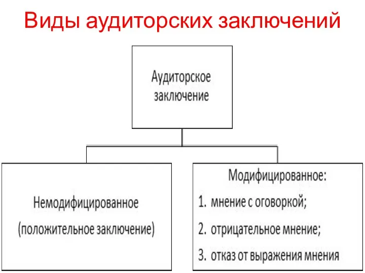 Виды аудиторских заключений