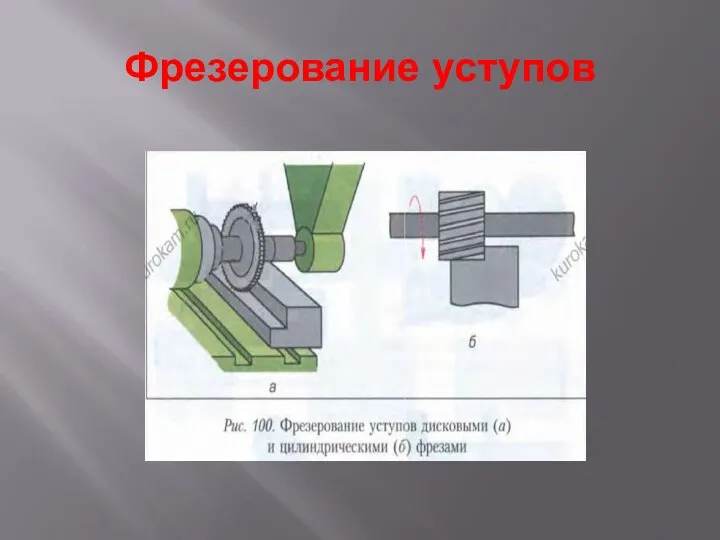 Фрезерование уступов