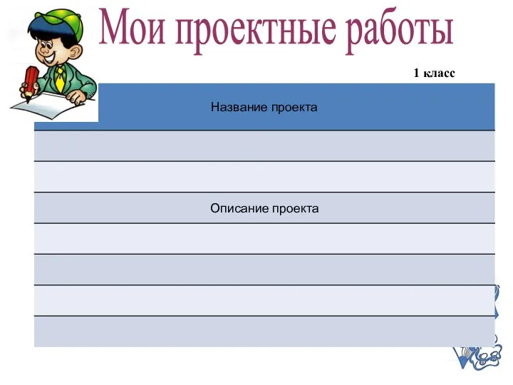 Мои проектные работы 1 класс