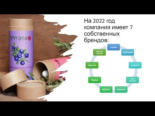 На 2022 год компания имеет 7 собственных брендов: