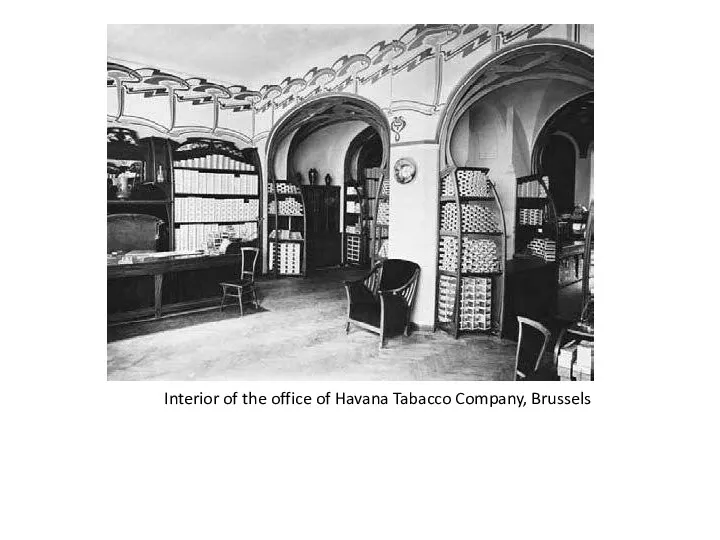 Interior of the office of Havana Tabacco Company, Brussels