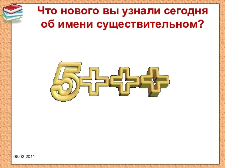 Что нового вы узнали сегодня об имени существительном? 08.02.2011