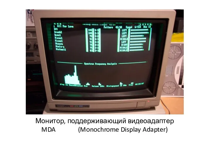 Монитор, поддерживающий видеоадаптер MDA (Monochrome Display Adapter)