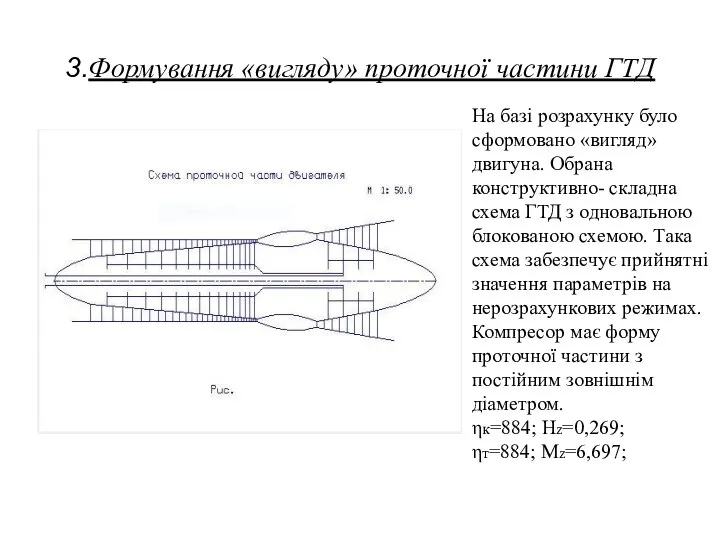 3.Формування «вигляду» проточної частини ГТД На базі розрахунку було сформовано «вигляд»